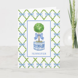 Tarjeta Topiary Chinoiserie Grandmillennial | Personalizad