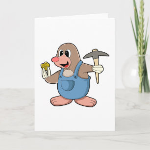 Tarjeta Topo como Minero con Oro