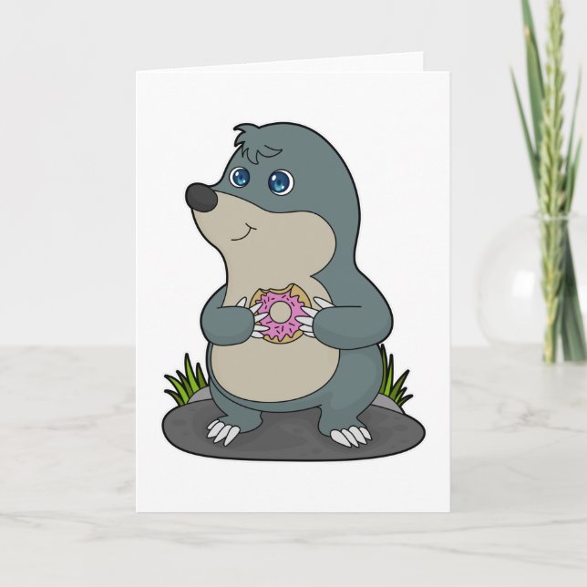Tarjeta Topo con dona (Anverso)