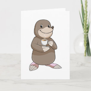 Tarjeta Topo con Taza de Café