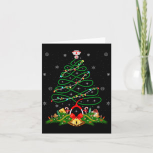 Tarjeta Tops de matorral de Navidad de enfermera Estetosco
