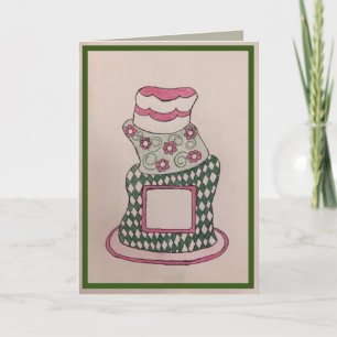 Tarjeta Topsy Turvy Whimsical Birthday Cake Card
