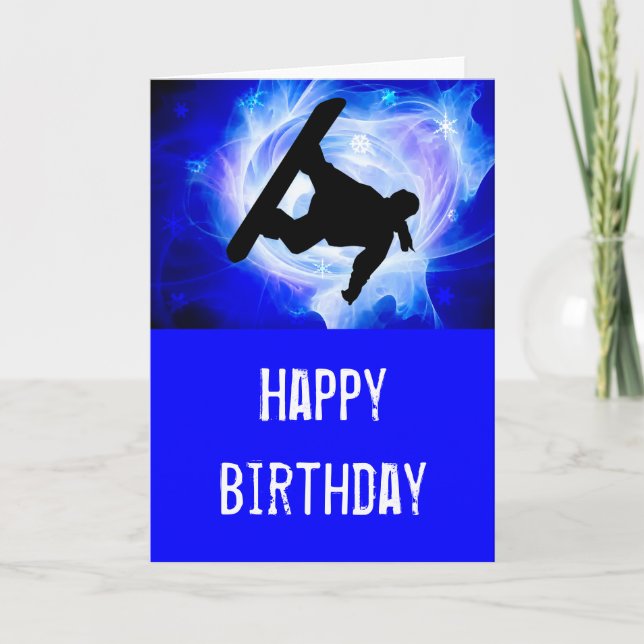 Tarjeta Tormenta De Nieve De Natación Azul (Anverso)