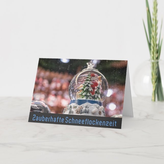 Tarjeta Tormenta de nieve en Alemania Feliz Navidad (Anverso)