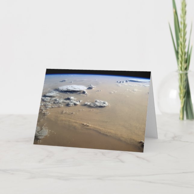 Tarjeta Tormenta De Polvo En Los Mares De Arena Del Desier (Anverso)