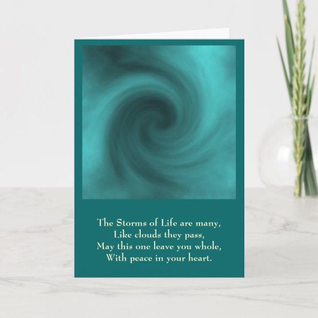 Tarjeta tormenta, Las tormentas de la vida son muchas, com (Anverso)