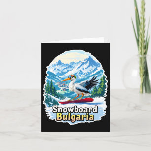 Tarjeta Tormenta Snowboarding En La Hermosa Bulgaria