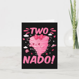 Tarjeta Tornado Chica de 2 años Cumpleaños Dos Noches