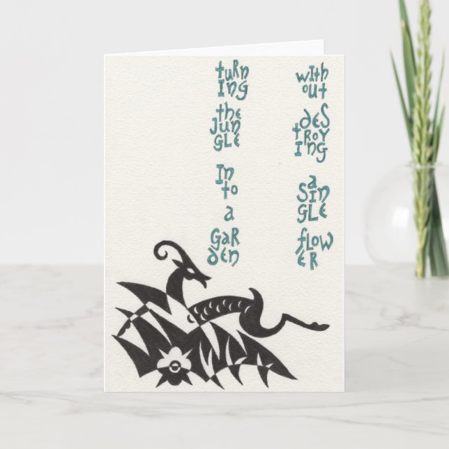 Tarjeta Torneado de la selva Notecard (Anverso)