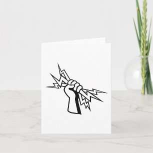 Tarjeta Tornillo Lightning de empuje para el puño en negri