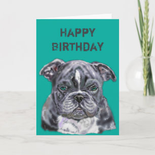 Tarjeta Toro de la carta de cumpleaños feliz - Mascotas am