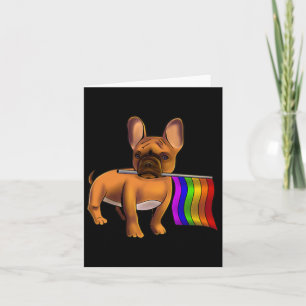 Tarjeta Toro francés gay Lgbt Pata de perro gay Orgullo Lg
