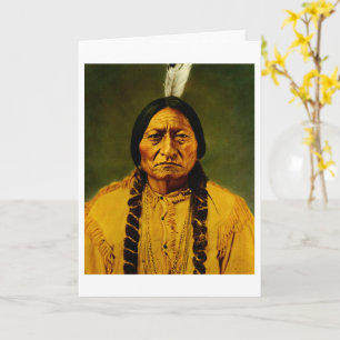 Tarjeta Toro Sentado Jefe Indio Nativo Americano Lakota