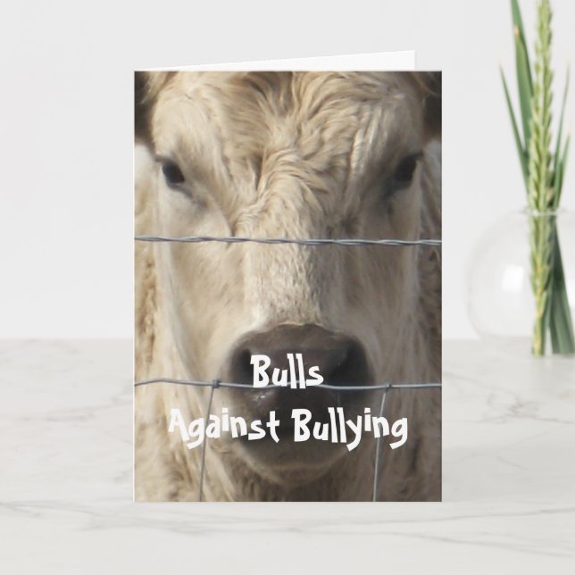 Tarjeta Toros contra el bullying #3 de 7 diferentes (Anverso)
