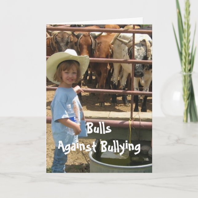 Tarjeta Toros contra el bullying #7 de 7 diferentes (Anverso)