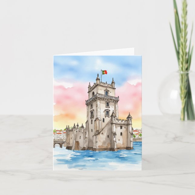 Tarjeta Torre Belem Lisboa Portugal (Anverso)