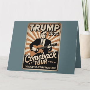 Tarjeta TORRE COMEBACK DE Vintage TRUMP 2024 Rocks