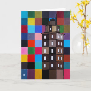 Tarjeta Torre de Hércules Pintura Abstracta por Alfred Fox