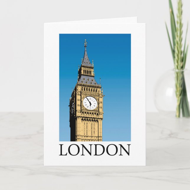 Tarjeta Torre de reloj de Big Ben (Anverso)