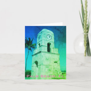 Tarjeta Torre del reloj de Worth Avenue - Palm Beach, FL