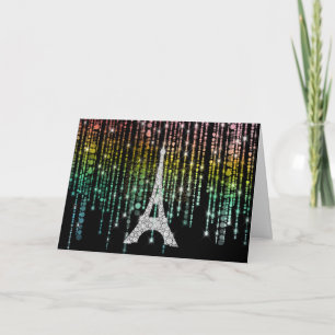 Tarjeta Torre Eiffel blanca