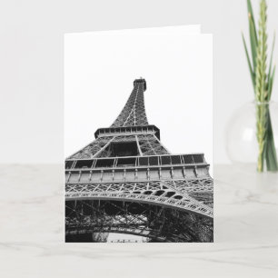 Tarjeta Torre Eiffel blanco y negro