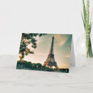 Tarjeta Torre Eiffel París Ciudad del Amor Viaje romántico