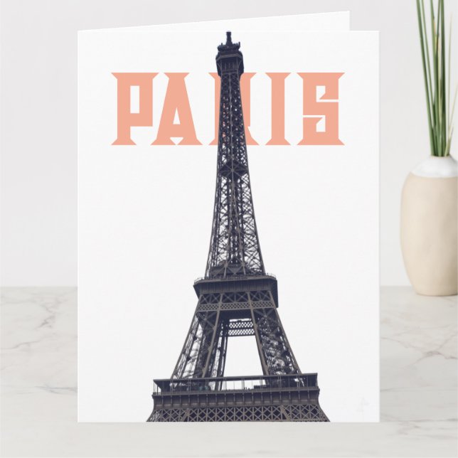 Tarjeta Torre Eiffel Viaje de París Europa (Anverso)