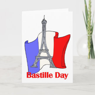 Tarjeta Torre Eiffel y los Tees del Día de la Bastilla con