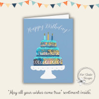 Torta Azul "Feliz Cumpleaños"
