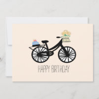 Torta de bicicleta vintage de cumpleaños Feliz tar