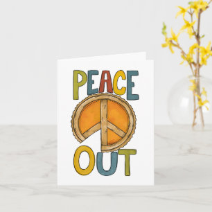 Tarjeta Torta De Calabaza Paz Afuera