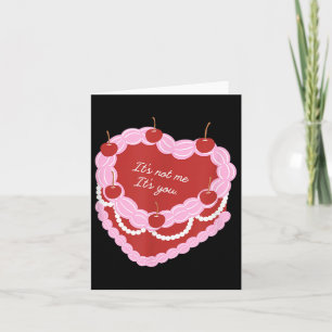 Tarjeta Torta de corazón No soy yo, eres tú