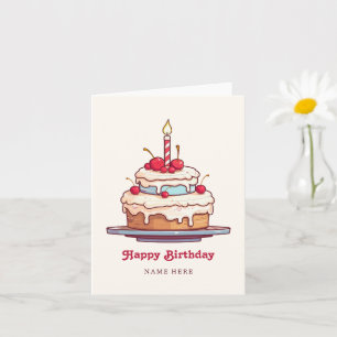 Tarjeta Torta de cumpleaños