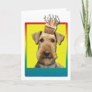 Tarjeta Torta de cumpleaños - Airedale