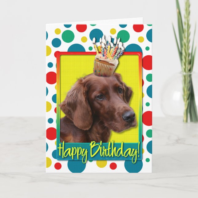 Tarjeta Torta de cumpleaños - asiento irlandés (Anverso)
