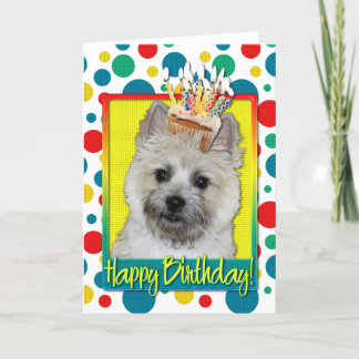 Tarjeta Torta de cumpleaños - Cairn Terrier - Oso de Teddy