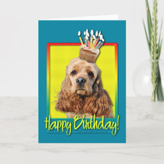 Tarjeta Torta de cumpleaños - Cocker Spaniel