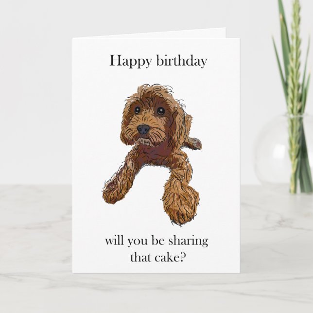 Tarjeta Torta de cumpleaños - con Rebel Rupert (Anverso)