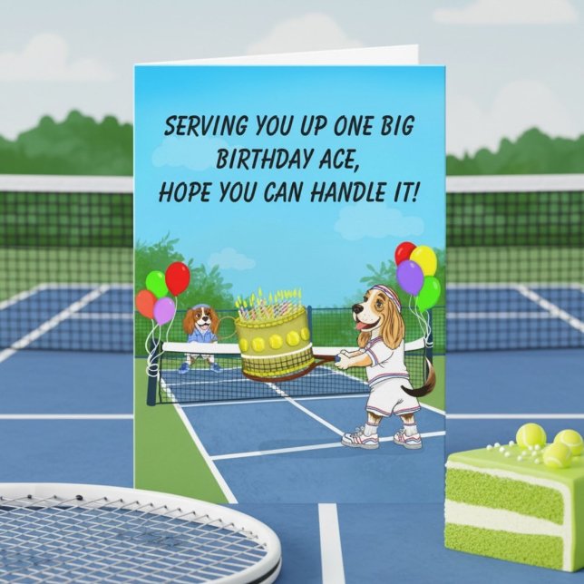 Tarjeta Torta de cumpleaños de perros divertidos jugando t (Subido por el creador)