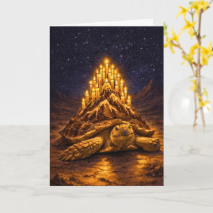 Tarjeta Torta de cumpleaños de tortuga Sulca del desierto