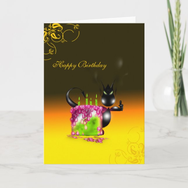 Tarjeta Torta de cumpleaños del dragón del bebé del feliz (Anverso)