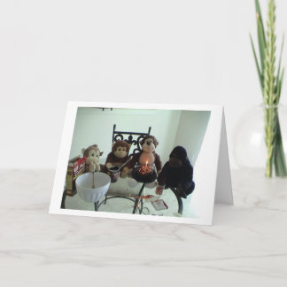 Tarjeta Torta de cumpleaños del mono