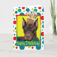 Torta de cumpleaños - Doberman - Rojo - Rojo