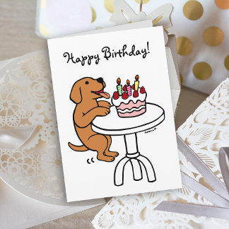 Tarjeta Torta de cumpleaños Fox Red Labrador Personalizado
