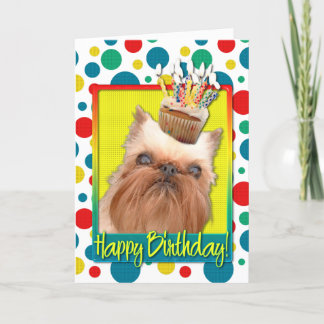 Tarjeta Torta de cumpleaños - Griffon de Bruselas