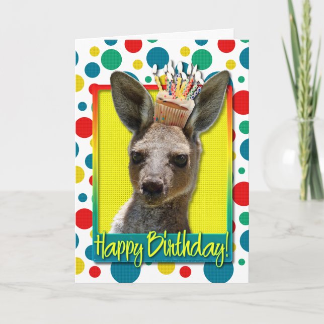 Tarjeta Torta de cumpleaños - Kangaroo (Anverso)
