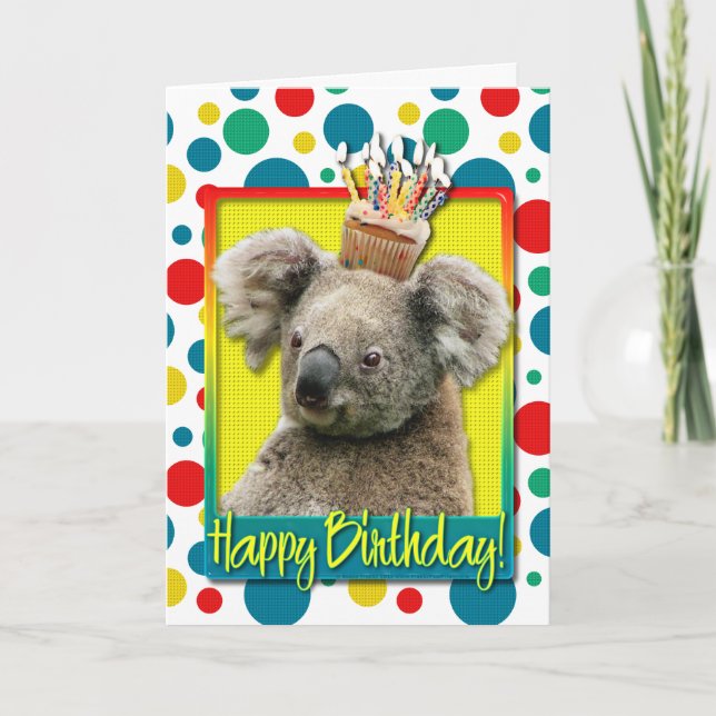 Tarjeta Torta de cumpleaños - Koala (Anverso)