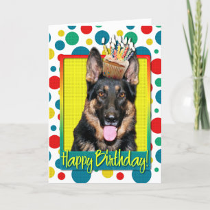 Tarjeta Torta de cumpleaños - Pastor alemán - Kuno