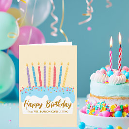 Tarjeta Torta de Cumpleaños Personalizada de Todos en la O